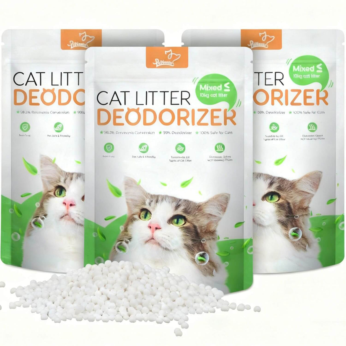 Natural Cat Litter Deodorizer | Long-Lasting Ammonia Odor Control