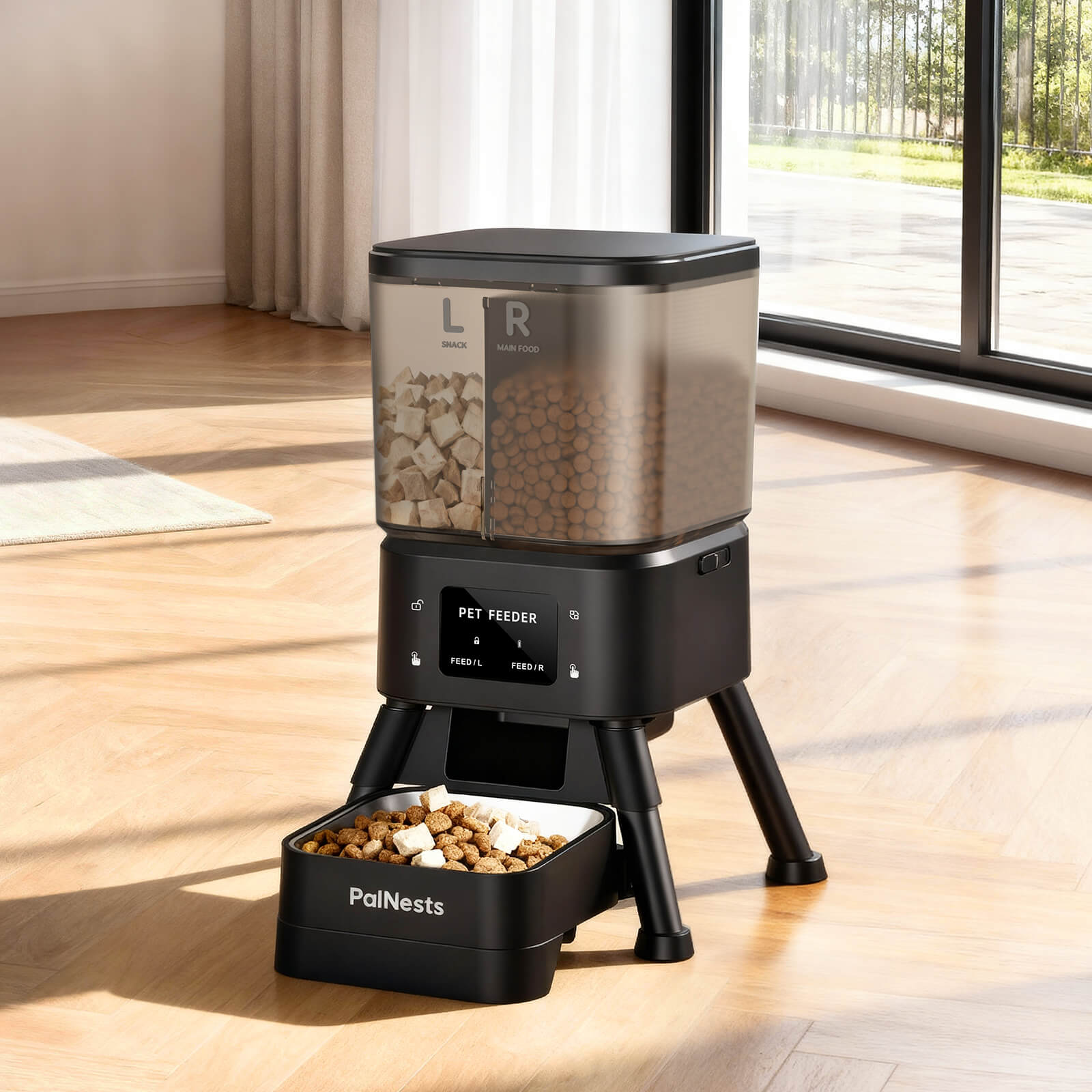 Distributeur intelligent double gamelle PalNests pour chats