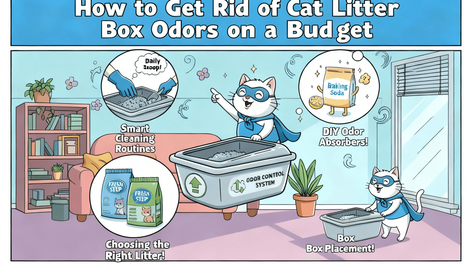 How to Get Rid of Cat Litter Box Odors on a Budget