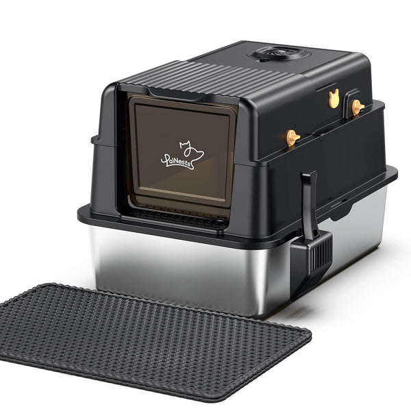 PalNests Stainless Steel Cat Litter Box