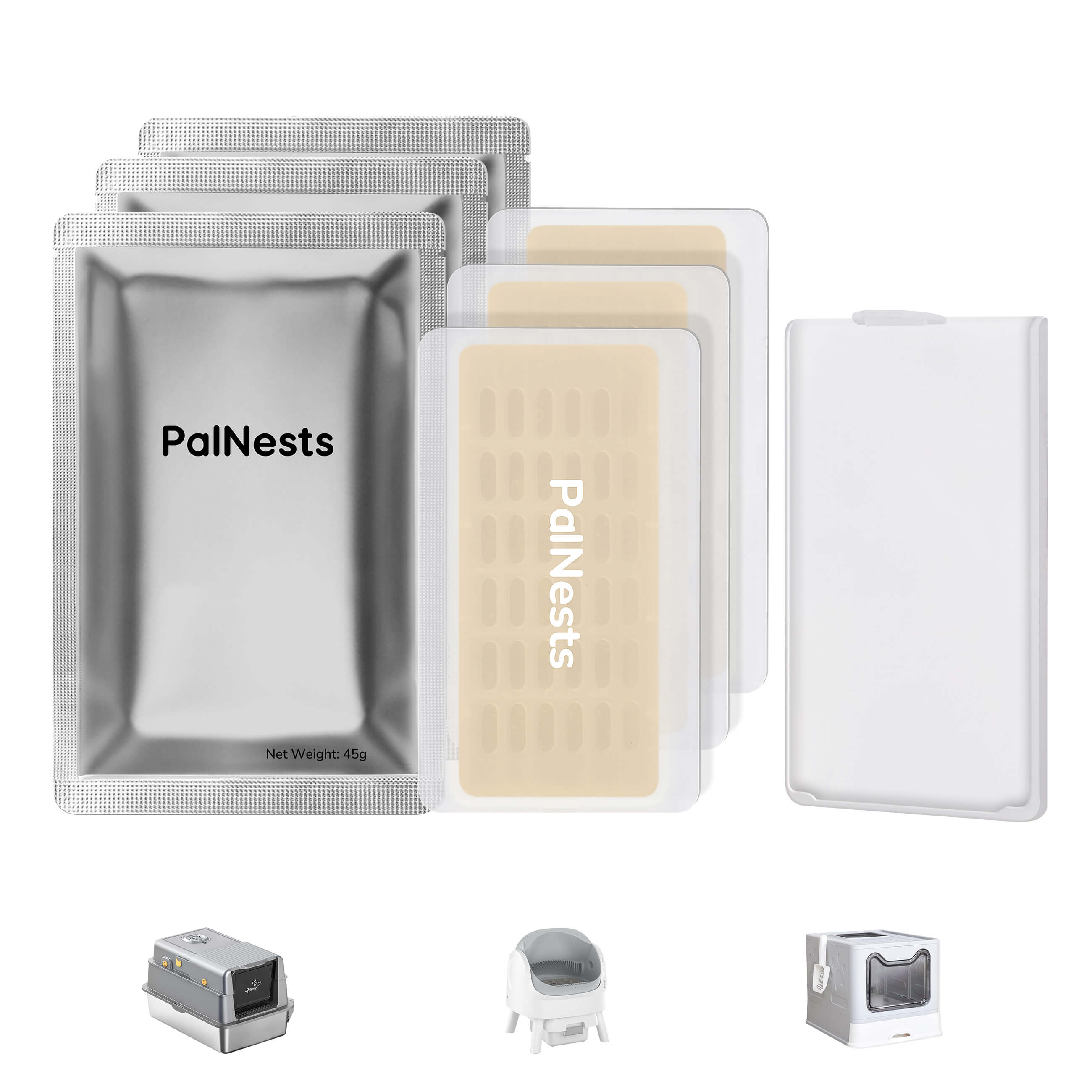 PalNests Odor Eliminator Blocks — Universal Fit for Litter Boxes(3-Pack)