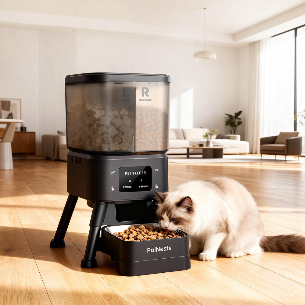Dual-Chamber Smart Cat Feeder for Food & Treats | PalNests