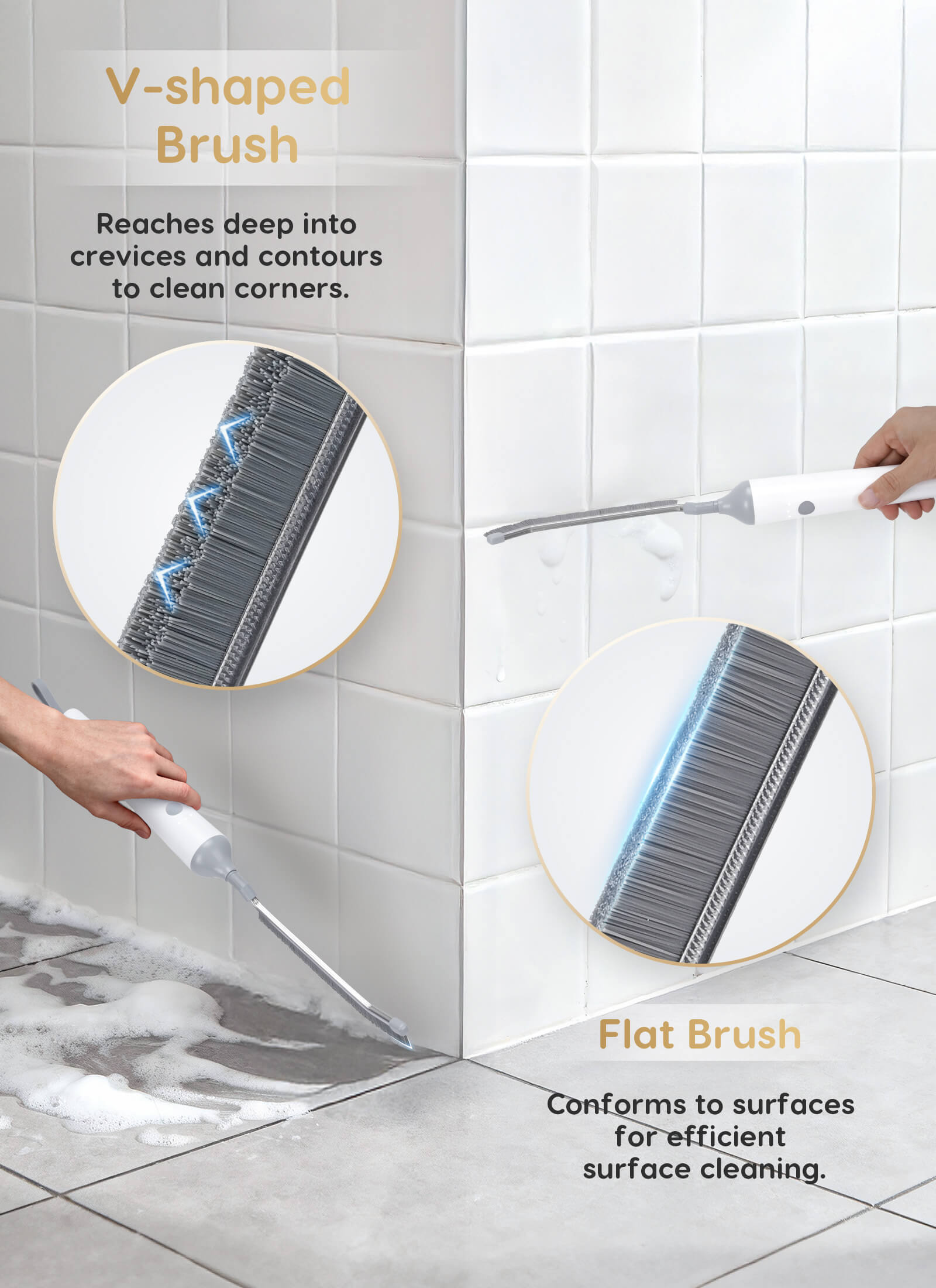 Brosse de nettoyage multi-usage 3-en-1 pour animaux de compagnie (pattes et accessoires)